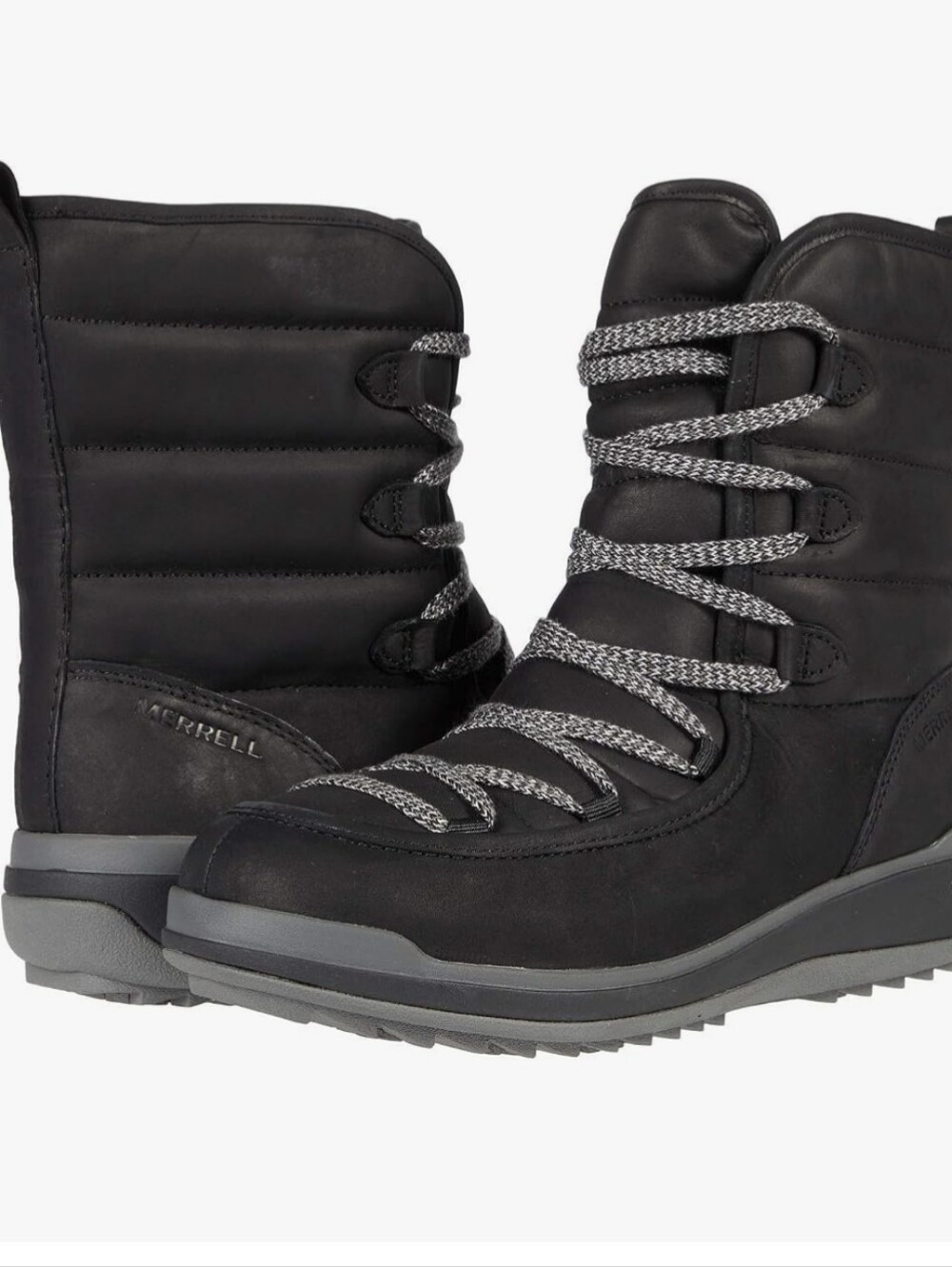 Merril Snowcreek Cozy Waterproof Leather Polar Boot - black